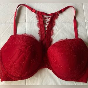 Victoria's Secret Red Lace Push-Up Bra